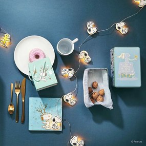 PEANUTS LED Papierová svetelná reťaz 20 svetiel