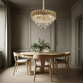 Toolight Toolight, závesné svietidlo 60cm, 9xE14, G060-CP, zlatá lesklá, OSW-06384