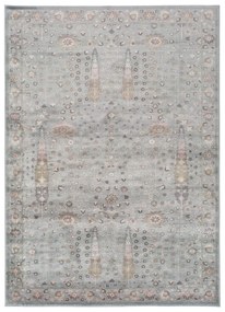 Sivý koberec z viskózy Universal Lara Ornament, 60 x 110 cm