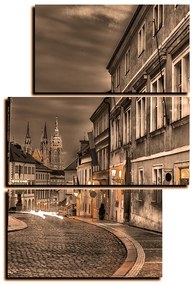Obraz na plátne - Magické nočné staré mesto - obdĺžnik 7258FD (105x70 cm)