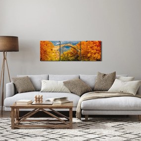 Obraz - Konitsa most (s hodinami) (90x30 cm)