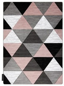 Kusový koberec ALTER Rino trojuholníky ružový