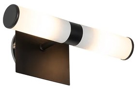 Inteligentné kúpeľňové nástenné svietidlo čierne IP44 2-svetelné vrátane 2 Wifi G9 - Bath