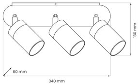 Brilagi - Bodové svietidlo POKER 3xGU10/25W/230V béžová