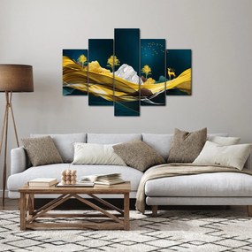 Obraz - Jeleň v krajine (150x105 cm)