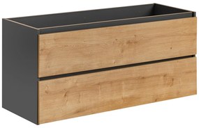 Koupelnová skříňka Monako 120 cm šedá/dub hamilton