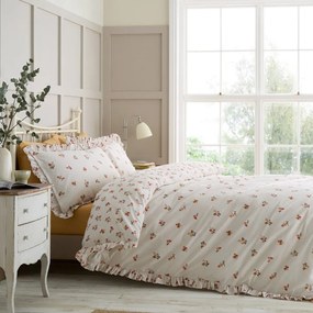 Biele obliečky na jednolôžko 135x200 cm Frill Ditsy Floral – Catherine Lansfield