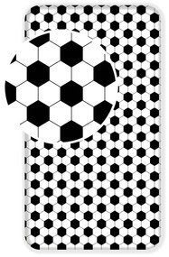 Plachta na postel s futbalovou loptou 01 90x200 cm 100% bavlna Jerry Fabrics