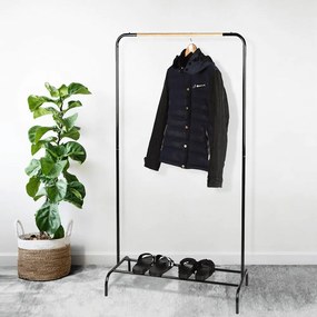 Vešiak s policou RAPSO, čierna