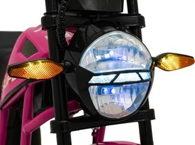 Elektrická motorka SUPERMOTO ružová