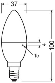 LED žiarovka E14 B35 5,7W = 40W 470lm 4000K Neutrálna 200° OSRAM Value