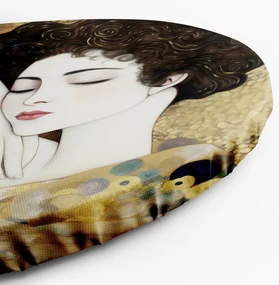 Gario Okrúhly obraz na plátne Ženská tvár - Gustav Klimt, reprodukcia Rozmery: 40 x 40 cm