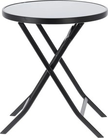 Okrúhly skladací záhradný stolík Buddy 60 cm čierny