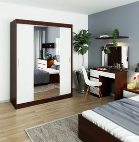 Šatníková skriňa s posuvnými dverami 150 cm CLP wenge / biela