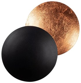 LED nástenné svietidlo v čiernej a medenej farbe ø 25 cm Yosma – Opviq lights