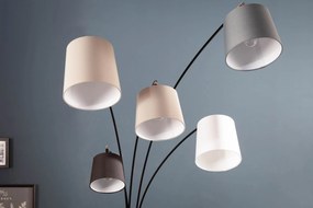 Stojacia lampa Levels čierna šedá biela