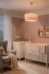 Brilagi - LED detský luster na lanku BOBO 1xE27/60W/230V pr. 40 cm krémová/ružová/kráľovská modrá