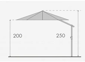 Doppler EXPERT 350P - záhradný slnečník s bočnou tyčou : Barvy slunečníků - T820