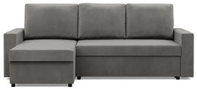 Rohová rozkladacia sedačka NEO Kronos svetlosivá