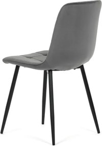 Jedálenská stolička zamatová, sivá CT-V5081 GREY4