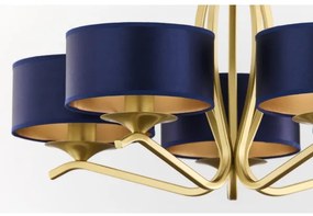 Jupiter 2114 - Luster na tyči KASZMIR 5xE27/15W/230V modrá/zlatá