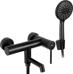 Rea Foss, vaňová batéria s ručnou sprchovou súpravou, čierna matná, REA-B5099