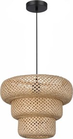 Závesný luster na lanku TULUM 1xE27/15W/230V pr. 35 cm bambus