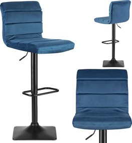 Barová stolička s operadlom SOFOTEL Drava - modrá