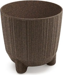 Kvetináč RYFOS N EKOLOGICKÉ DREVO kávový odtieň matný