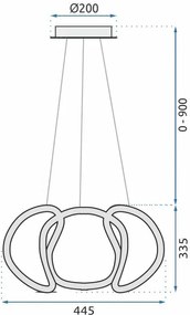 Toolight - LED stropné svietidlo APP388-CP, biela, OSW-06903