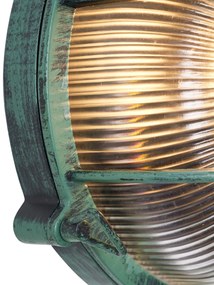 Vonkajšie nástenné svietidlo zelené okrúhle IP44 - Noutica