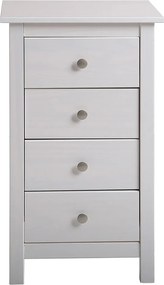 Biela vysoká komoda z borovicového dreva 46x80 cm Berna – Marckeric