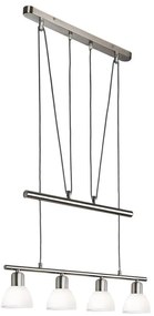 LED Luster na lanku MATTES 4xE14/4W/230V 3000K lesklý chróm