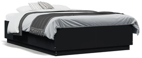 Rám postele čierny 135x190 cm kompozitné drevo 3209738