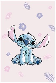 DETSKÁ FLEECOVÁ DEKA LILO AND STITCH 100X150 CM VZOROVANÁ