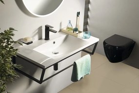 Sapho Sapho, Kúpeľňový set SKA konzola 90, čierna mat, KSET-024