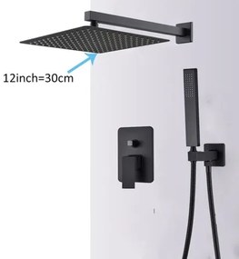 Samostatný sprchový set SLT445 - Čierny 30cm
