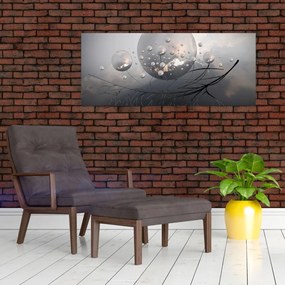 Obraz abstraktných gulí (120x50 cm)