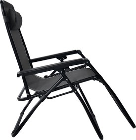 TRENDIE Záhradné ležadlo sivé