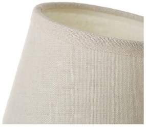 Biela/hnedá stolová lampa s textilným tienidlom (výška 34,5 cm) – Casa Selección