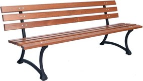 Drevená záhradná lavica v prírodnej farbe – Rojaplast