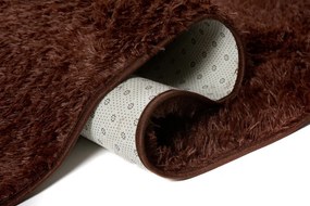 TA Koberec BROWN BROWN SILK Hnedý Obdĺžnikový Rozmer: 80x150 cm