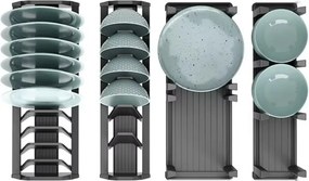 IN-DURO Držiak a odkvapkávač na taniere STRIPES, 15,8 x 47 x 5,8 cm, antracit