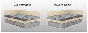 VÁLENDA S ÚLOŽNÝM PRIESTOROM IVETA 110 HIT Farba: Dub Sonoma / MEGA 15 bordó, bočné čelá: ľavé prevedenie