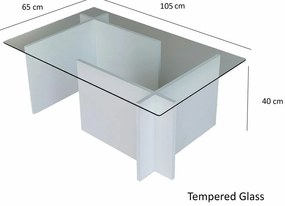 Konferenčný stolík Eescape White