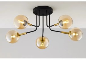 Jupiter 2038 - Luster na tyči BURANO 5xG9/10W/230V čierna/zlatá/béžová