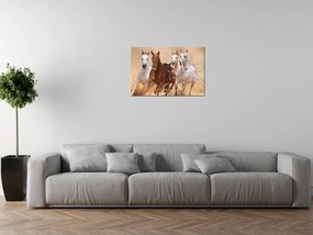 Gario Obraz s hodinami Cválajúce kone Rozmery: 60 x 40 cm
