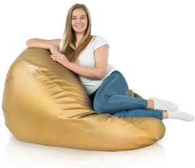 Sedací vak SAKO - zlatý ekokoža