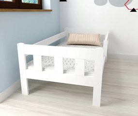 Detská posteľ MAJA z masívu borovice - 200x90 cm - biela