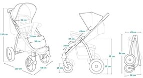 Lionelo - Športový kočík ANNET PLUS Concrete